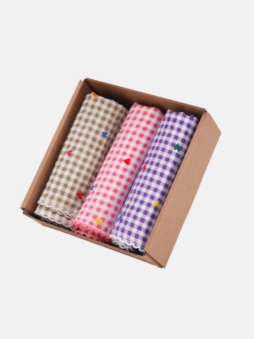면100 꽃무늬 기프트박스 답례품 손수건세트 LDRS009