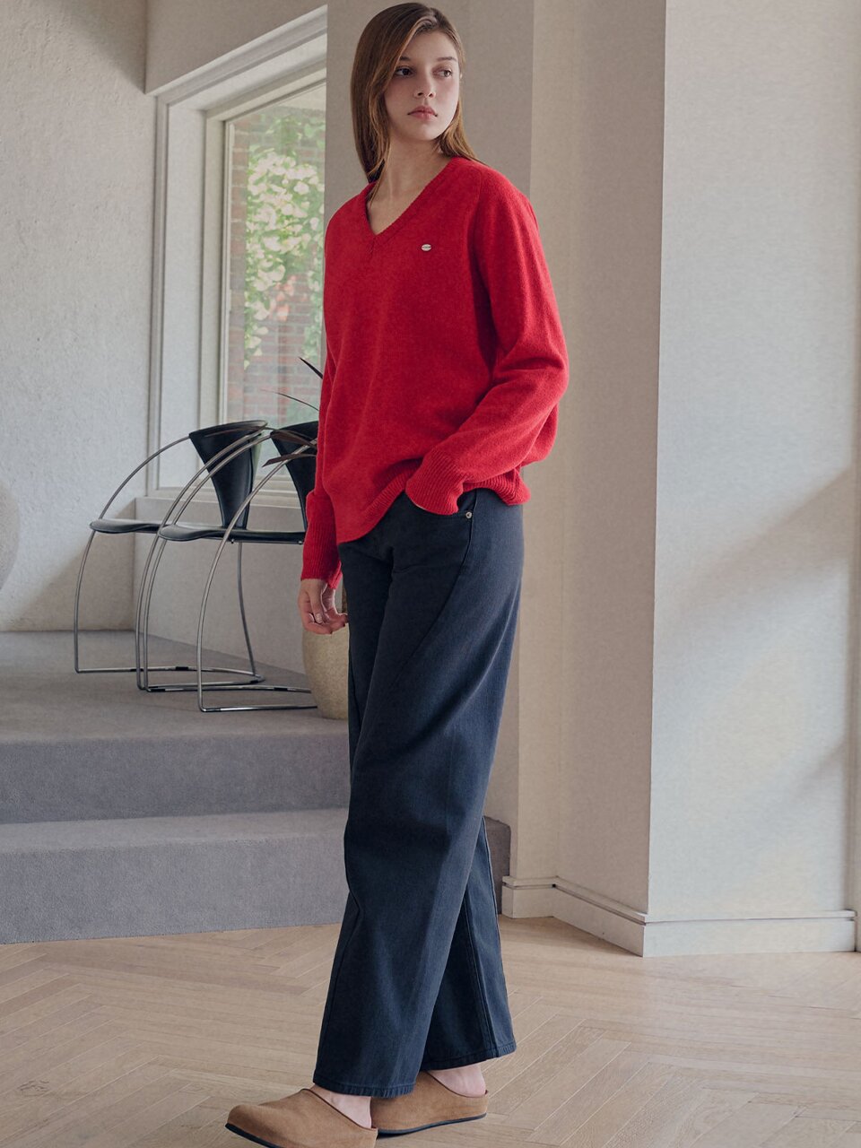 Curve wide pants_3 Colors