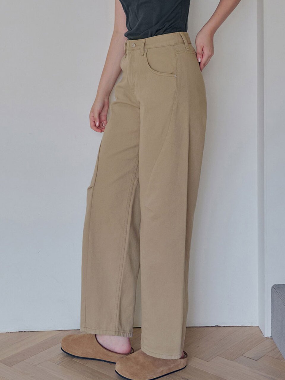Curve wide pants_3 Colors