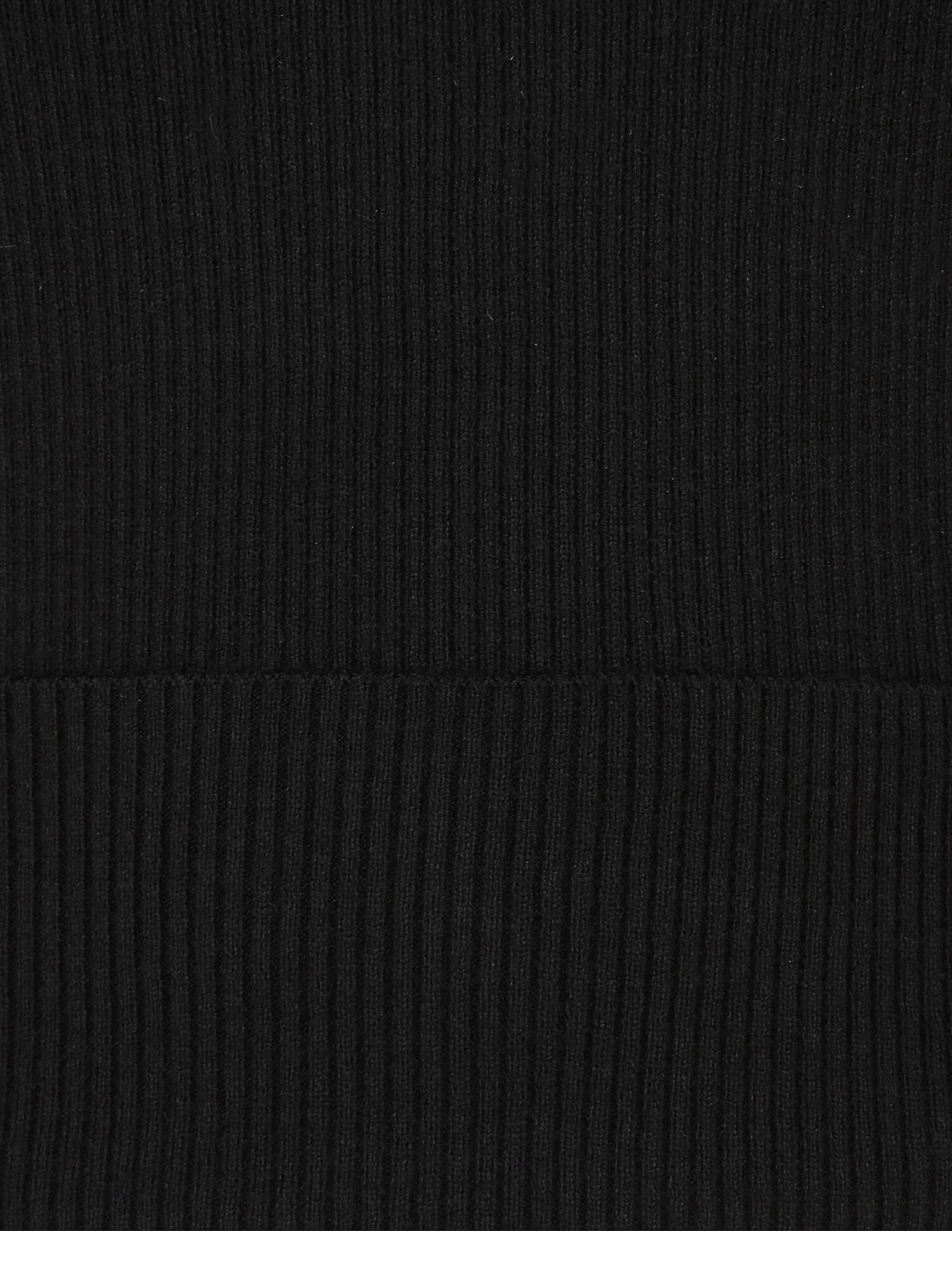 시스루 배색 스퀘어넥 풀오버 니트 (BLACK)