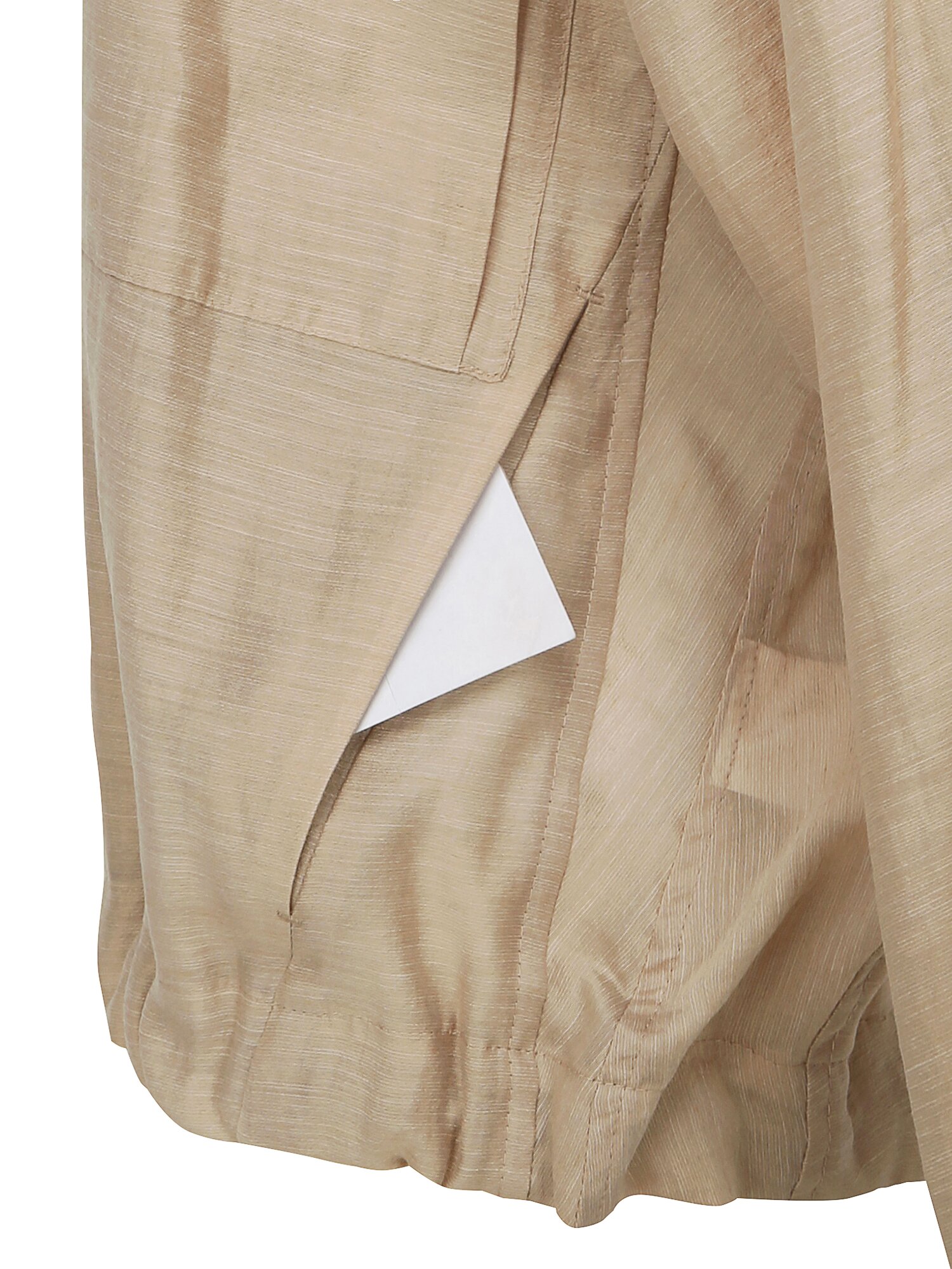 루즈핏 포켓 스트링 하이넥 점퍼 (BEIGE)