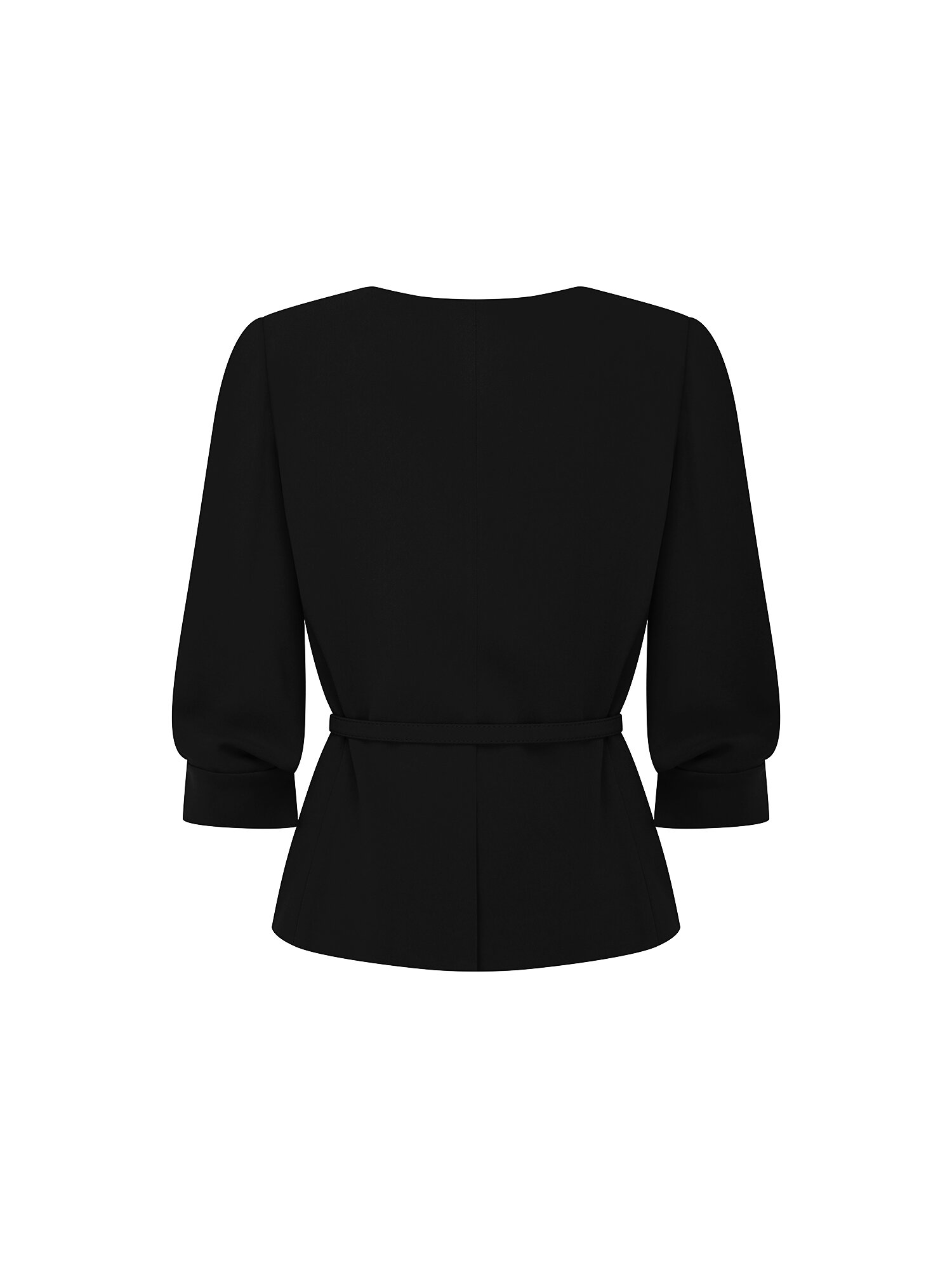 모던 턱 슬리브 스퀘어넥 재킷 (BLACK)