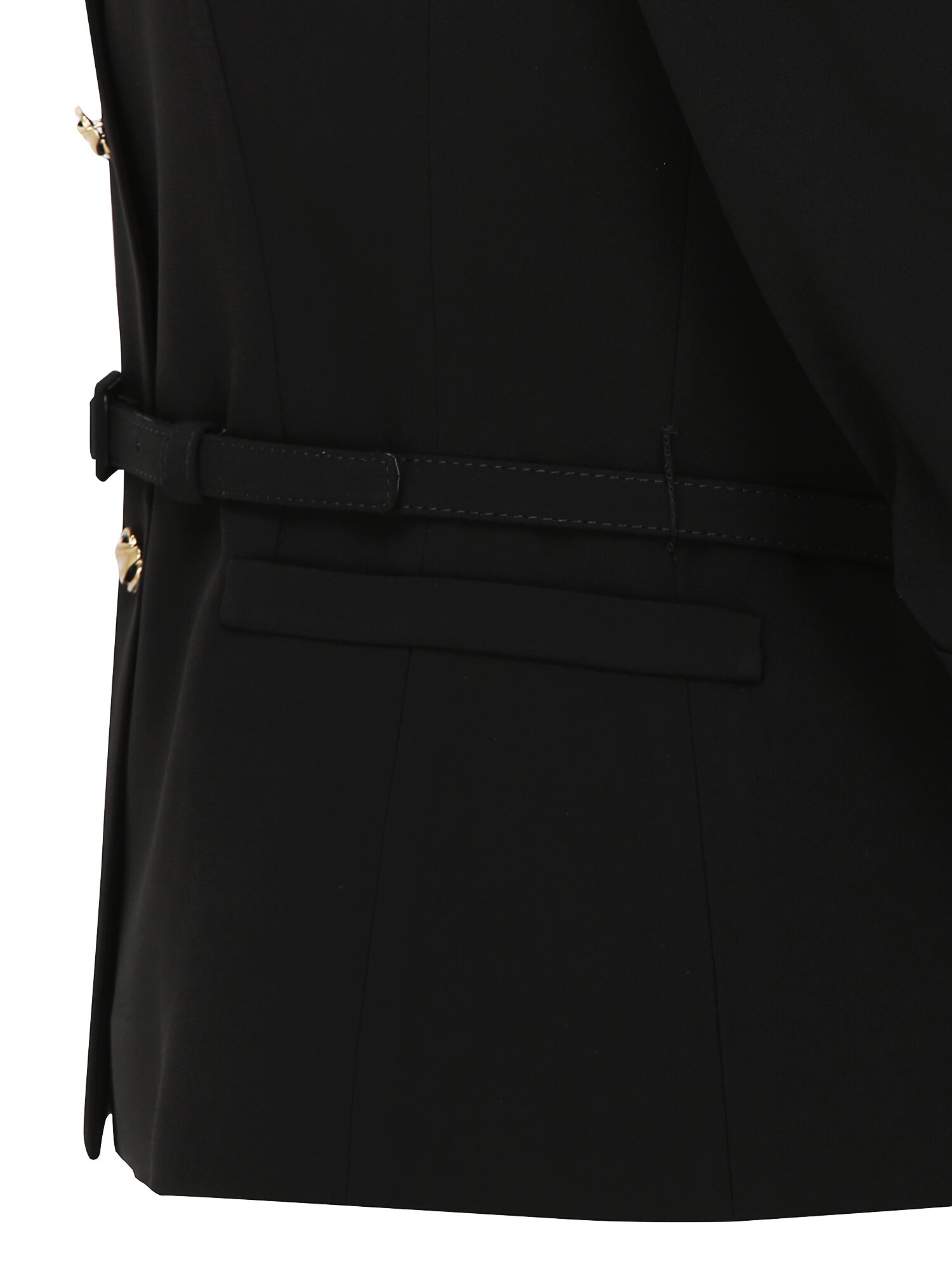 모던 턱 슬리브 스퀘어넥 재킷 (BLACK)