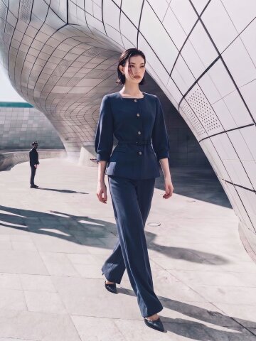 모던 히든 와이드 일자핏 팬츠 