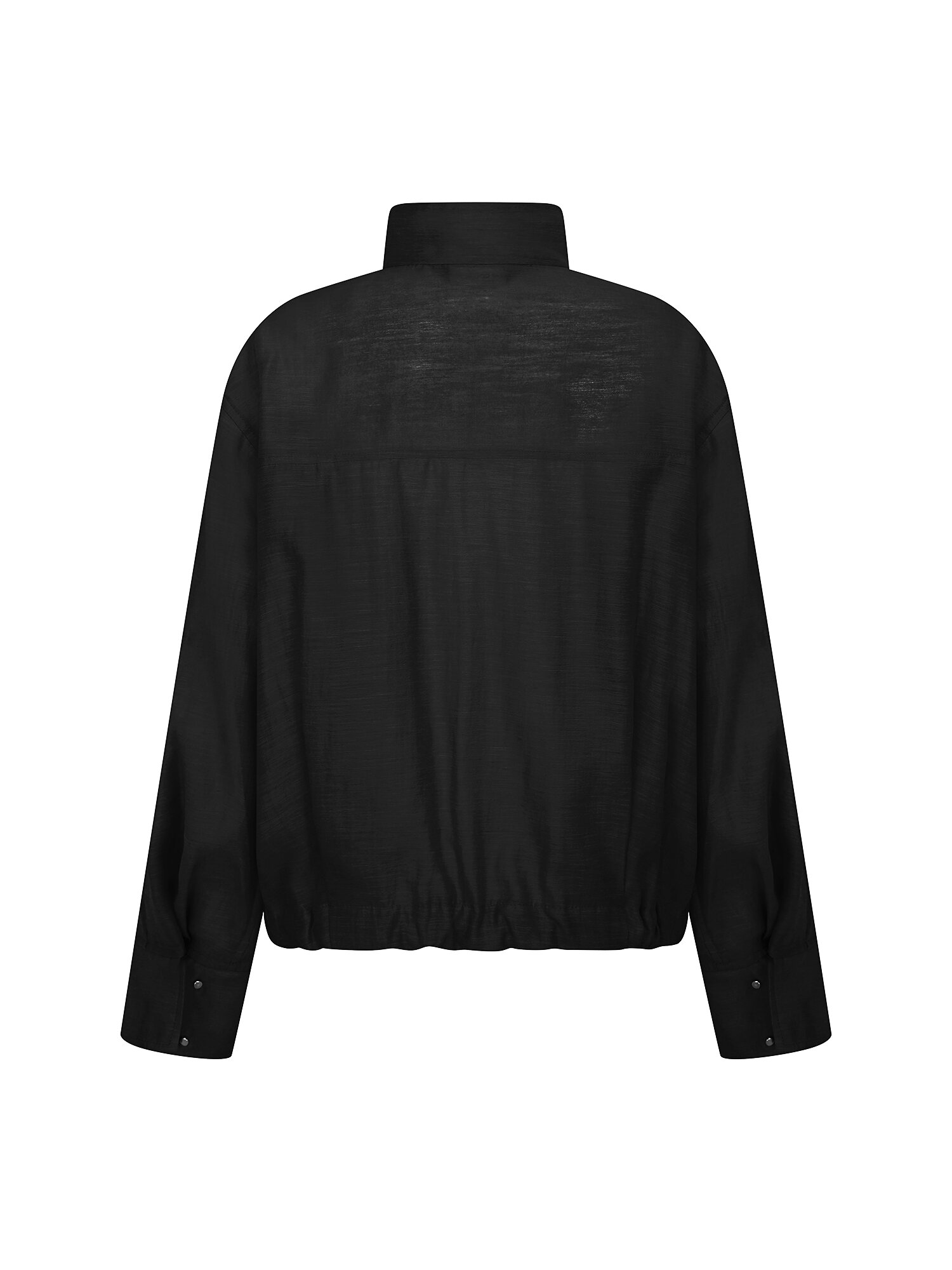 루즈핏 포켓 스트링 하이넥 점퍼 (DARK GREY)