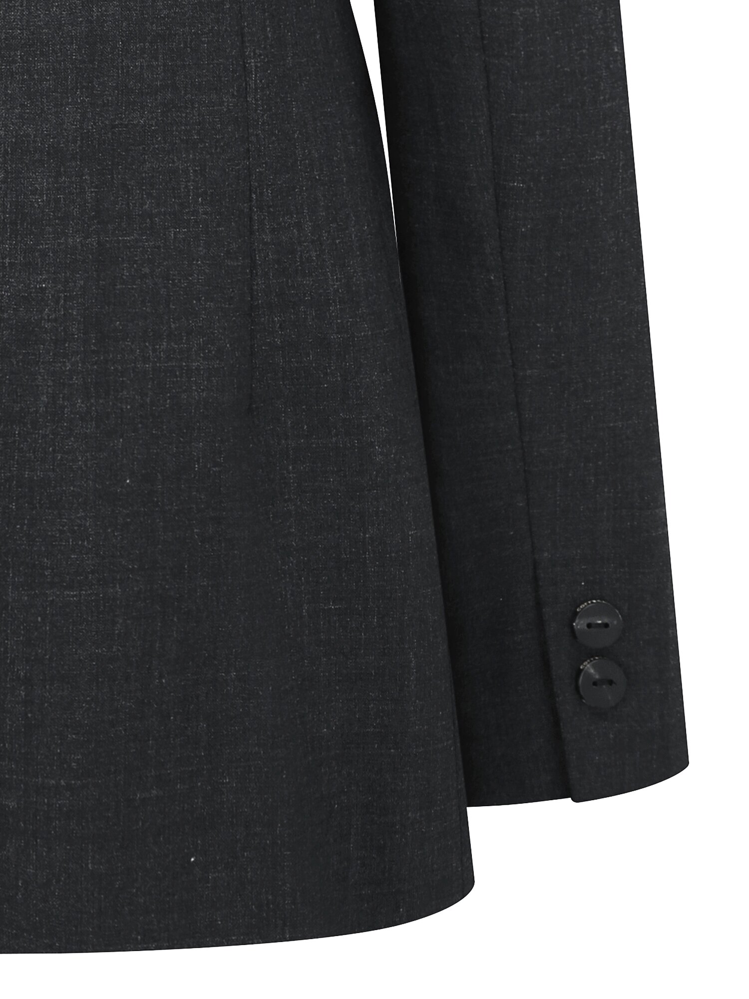 포멀 울 피크드 라펠 더블 재킷 (DARK GREY)