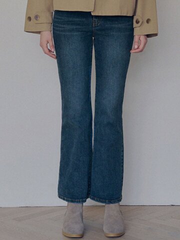 Slim bootcut denim - Deep blue