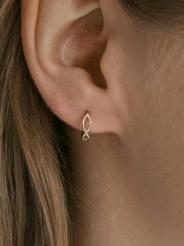 Liora Marquise Huggie Earrings (925 Silver)