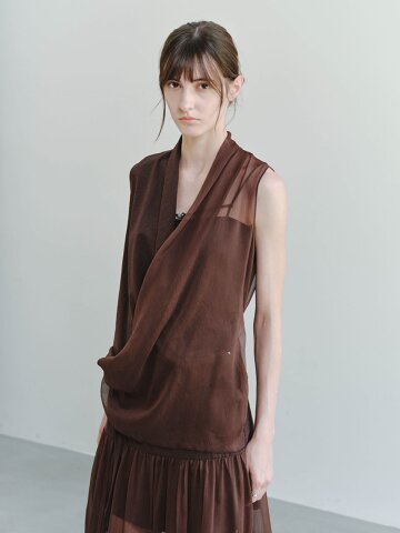 TG_Soft wrap drape blouse_2color