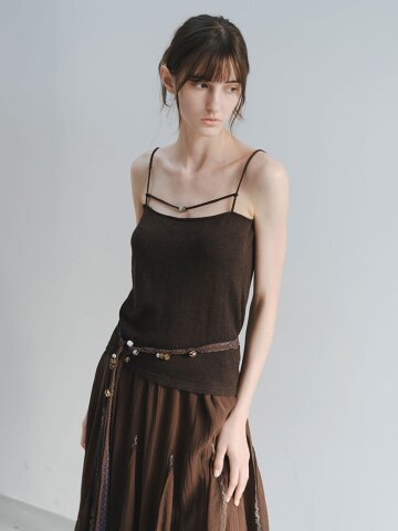TG_Beaded knit sleeveless top_2color