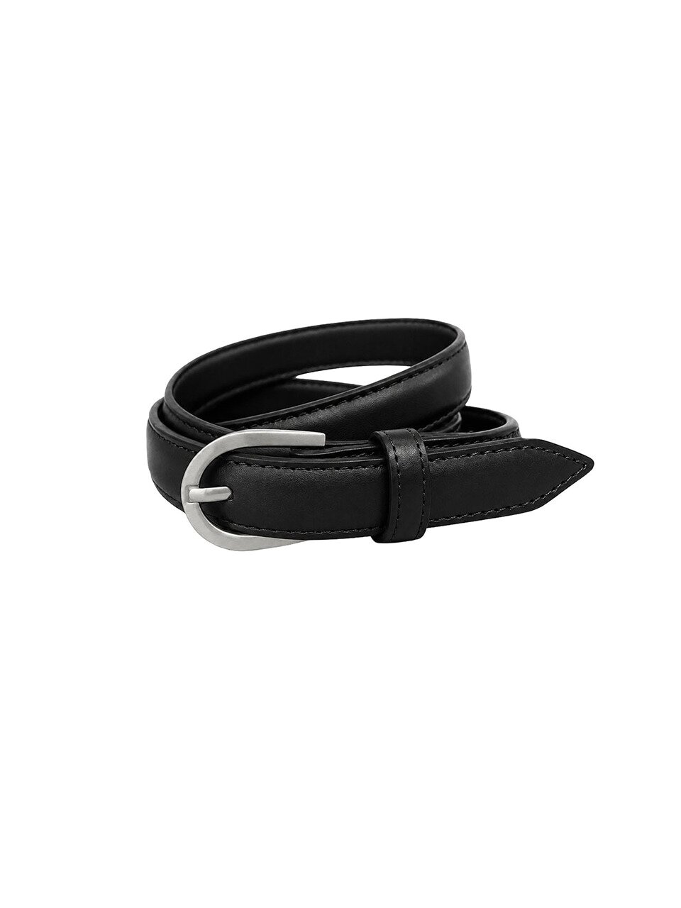 Basic slim leather belt_2 Colors
