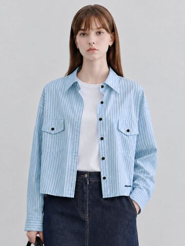 [2차][민주 PICK] Cielo crop stripe shirt_4 Colors
