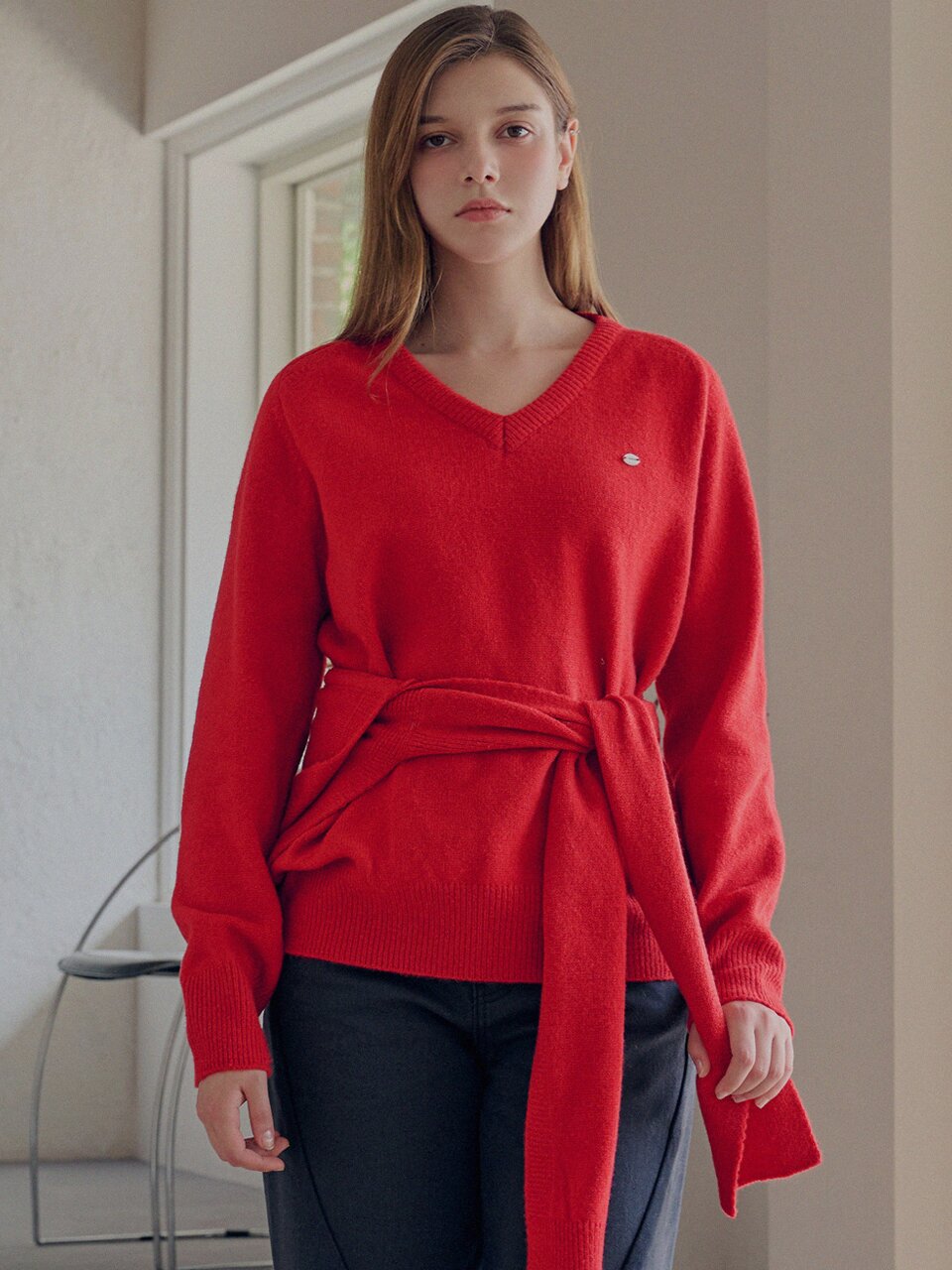 [민주 PICK] Superfine merino wool v-neck knit_4 Colors