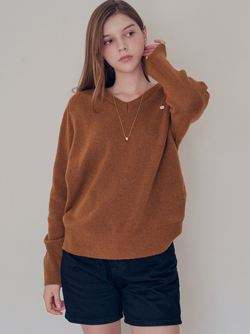 [민주 PICK] Superfine merino wool v-neck knit_4 Colors