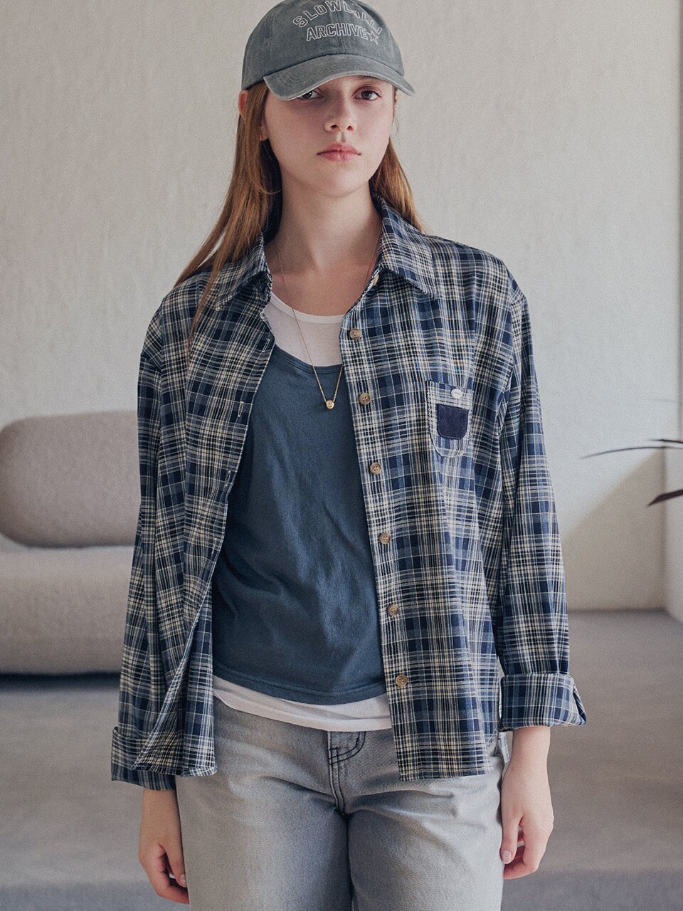 Check pocket shirt_2 Colors