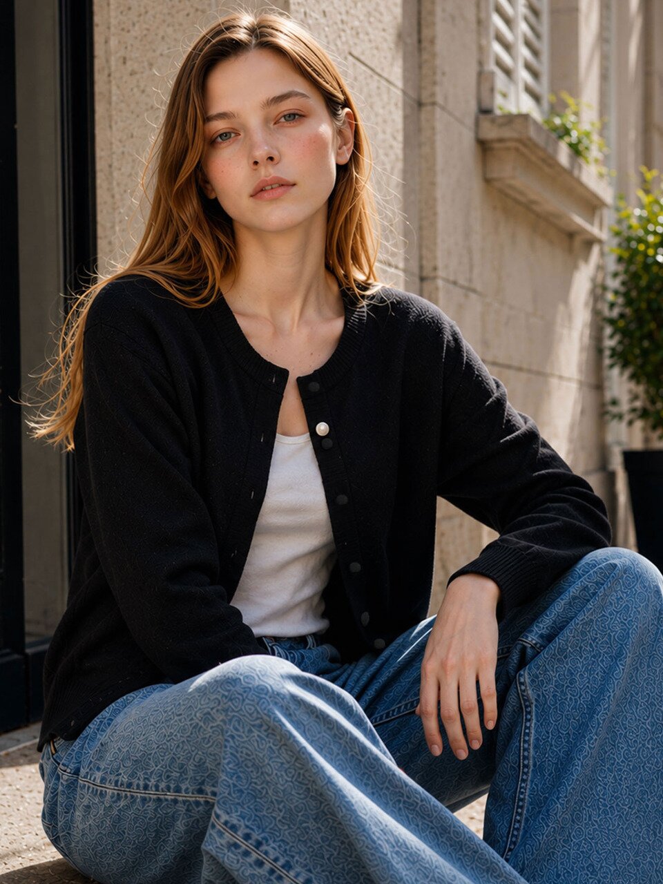 Henley button cardigan_4 Colors