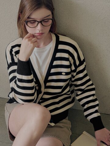 Stripe raglan cardigan_2 Colors