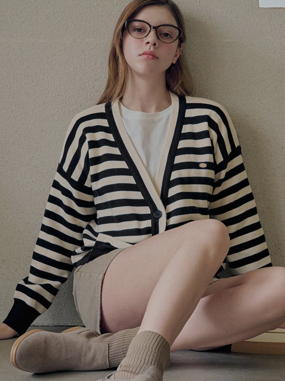 Stripe raglan cardigan_2 Colors