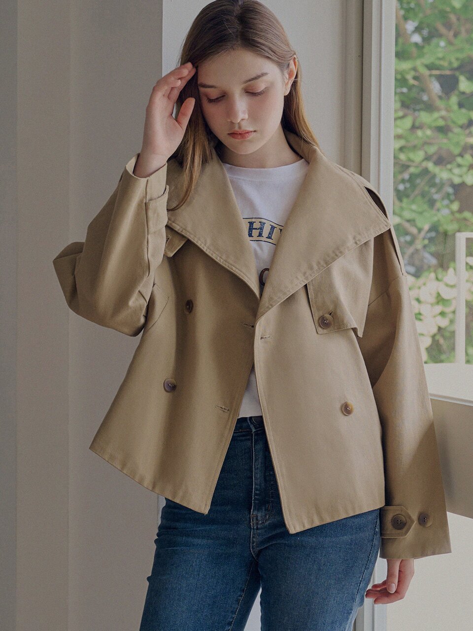 High neck half jacket_2 Colors
