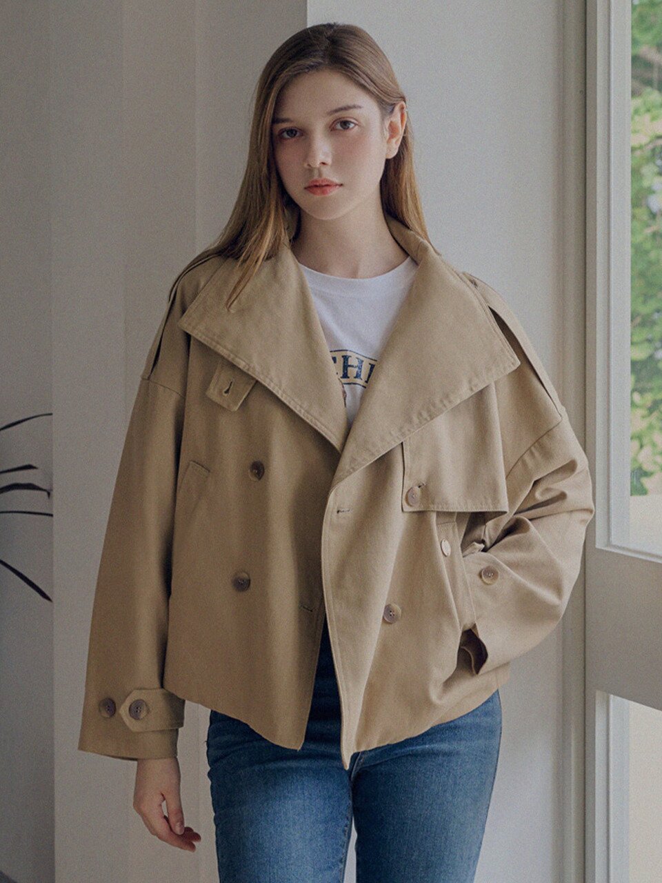 High neck half jacket_2 Colors