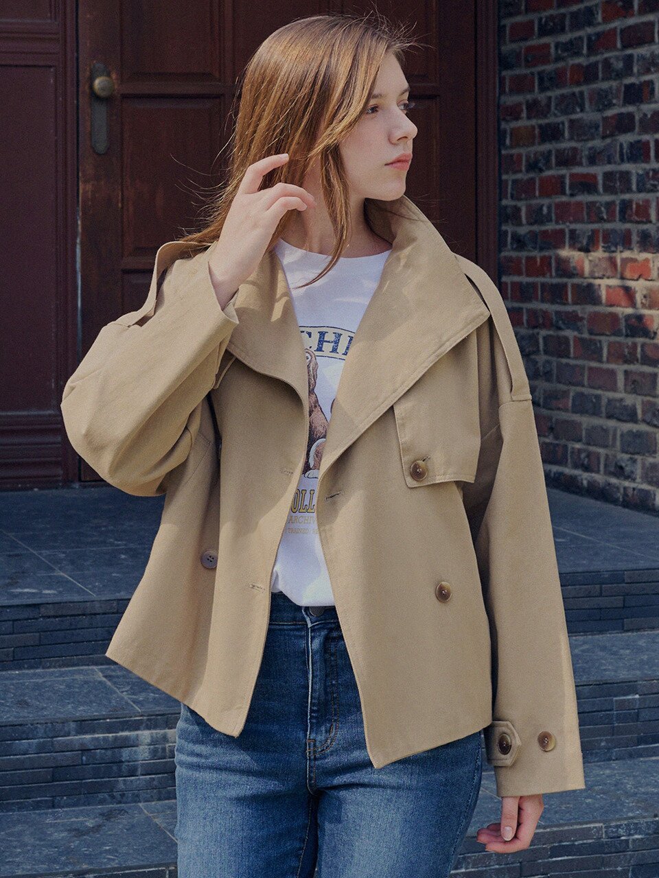 High neck half jacket_2 Colors