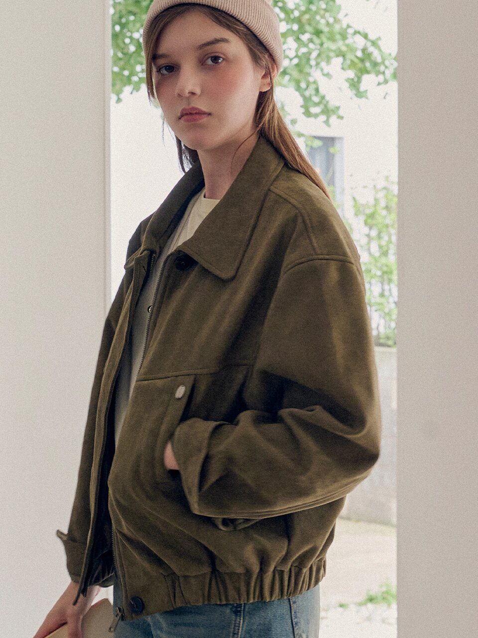 Classic suede blouson_2 Colors