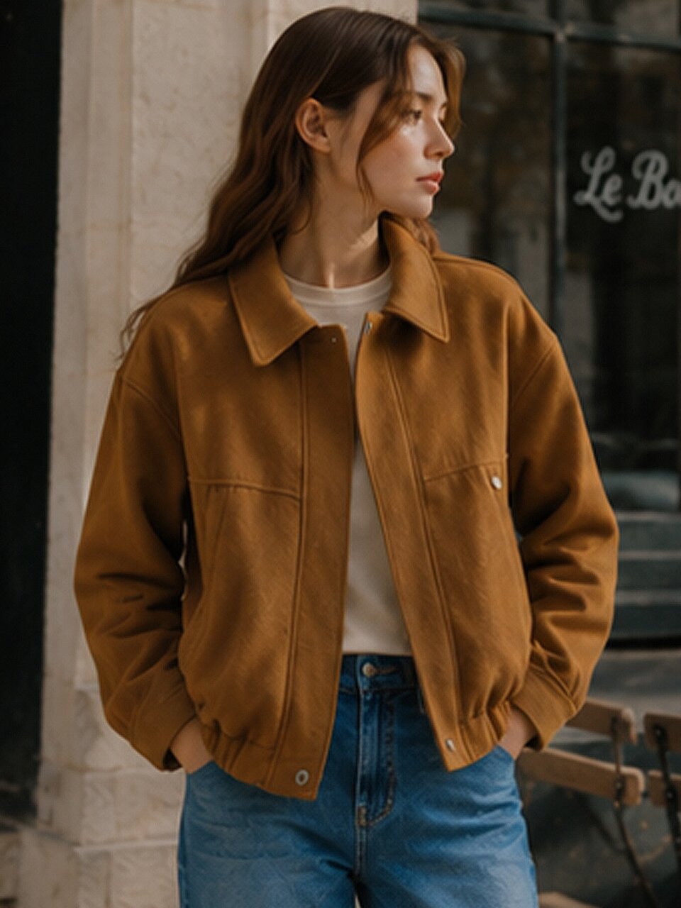 Classic suede blouson_2 Colors