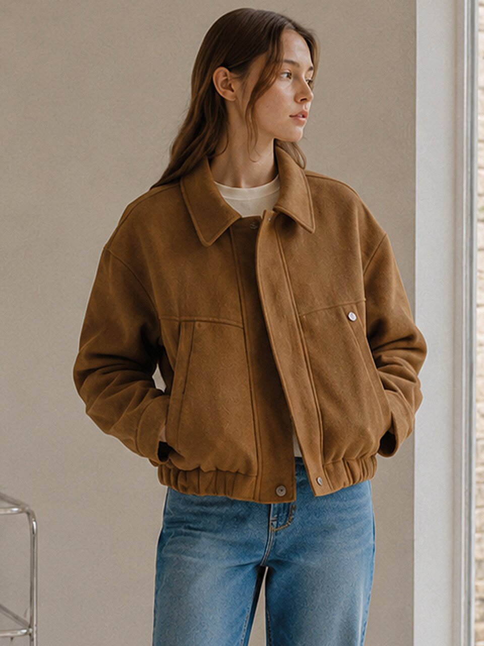 Classic suede blouson_2 Colors