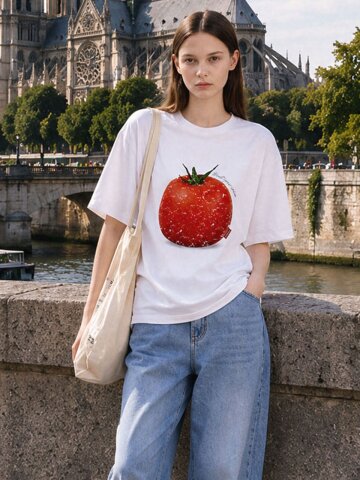 Tomato lettering t-shirt_3 Colors