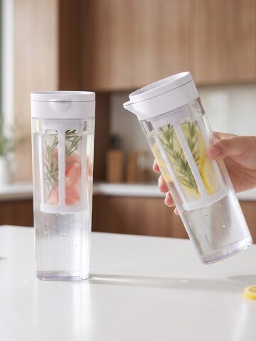 HICKIES 식약처인증 홈카페 슬림 인퓨저 사무실 티보틀 카페 물병 1100ml