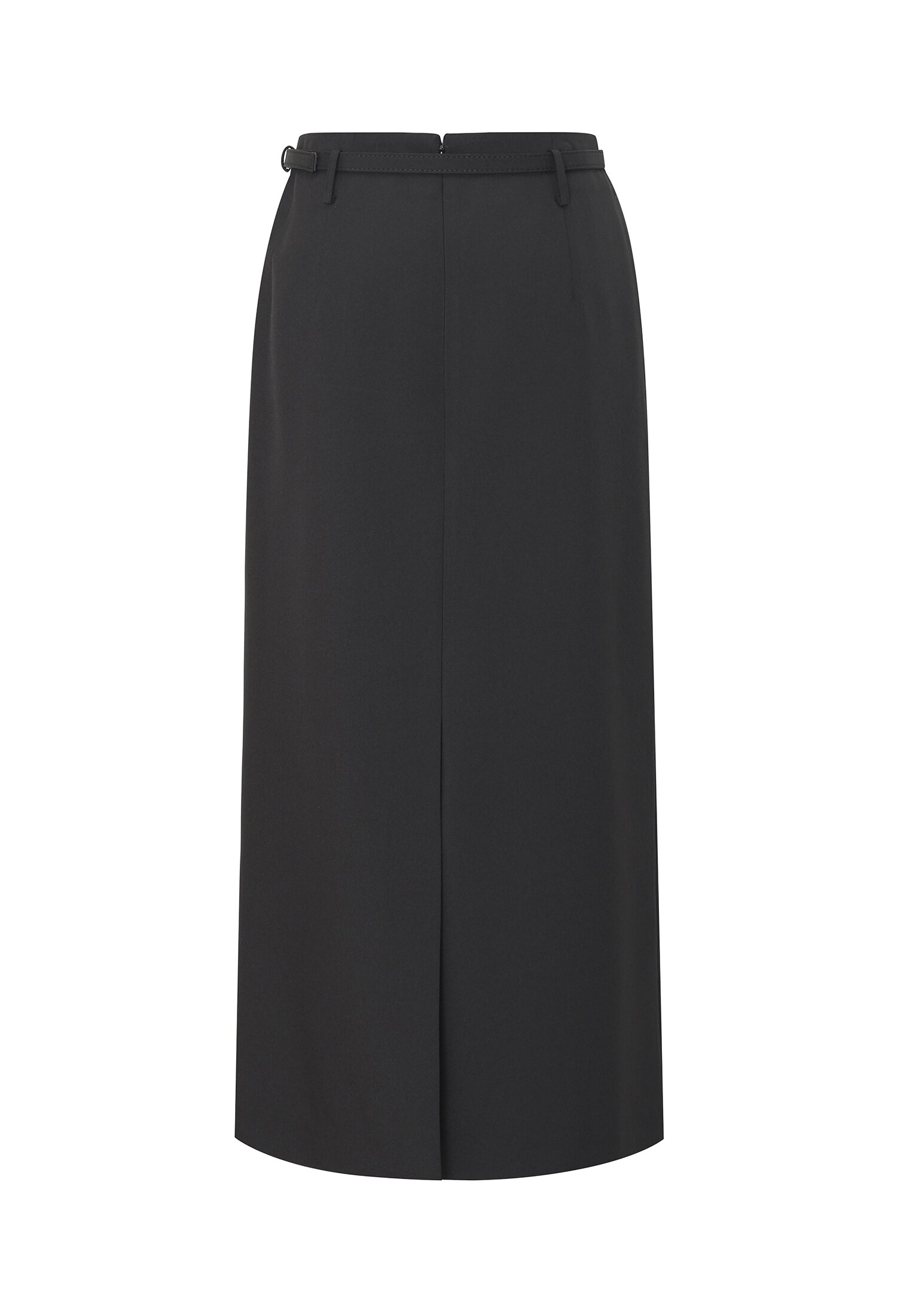 모던 슬림 롱 벨트 스커트  (BLACK)