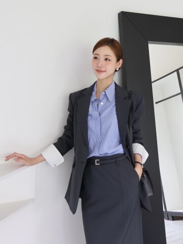 테일러드 싱글 투버튼 재킷 