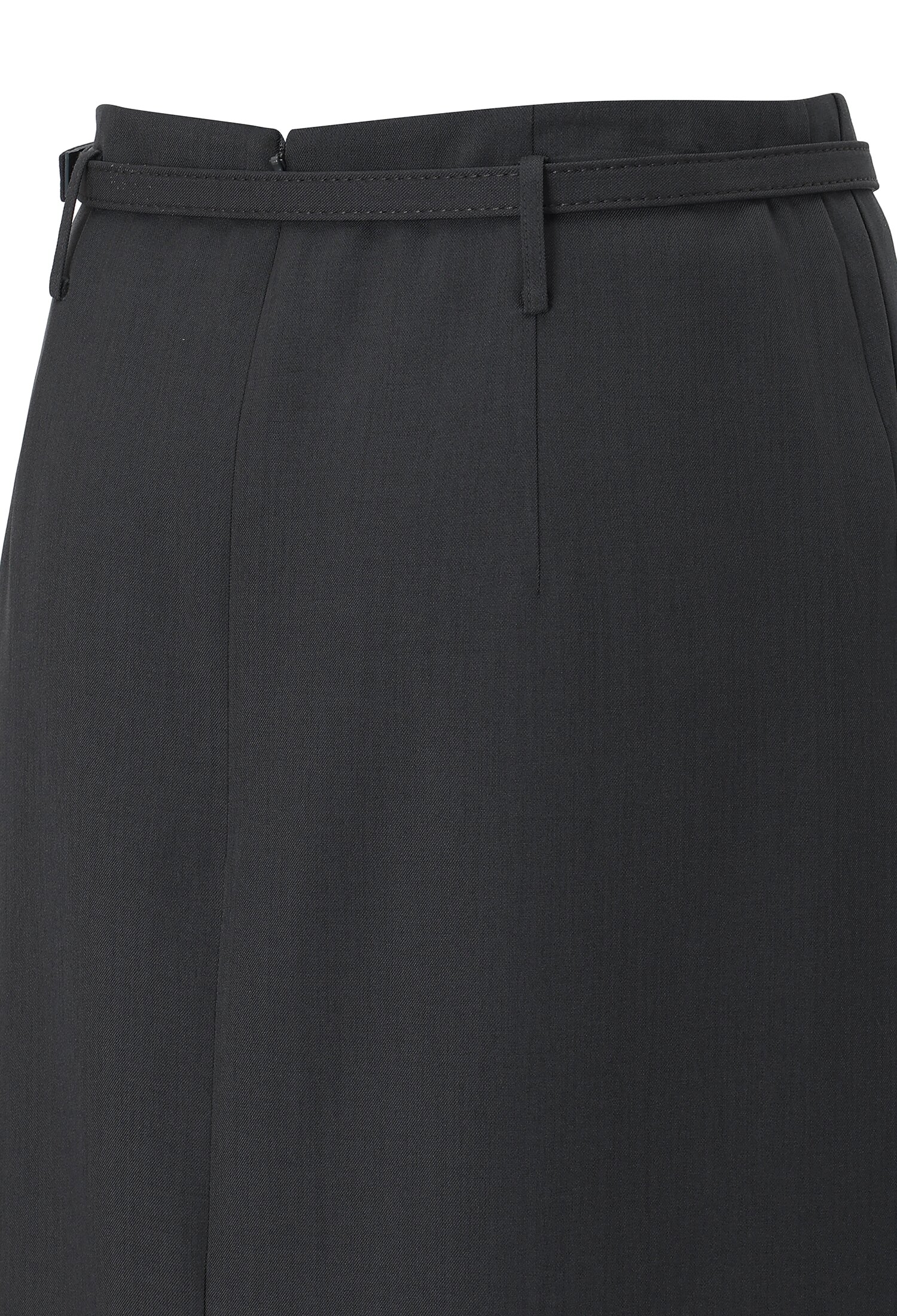 모던 슬림 롱 벨트 스커트 (DARK GREY)