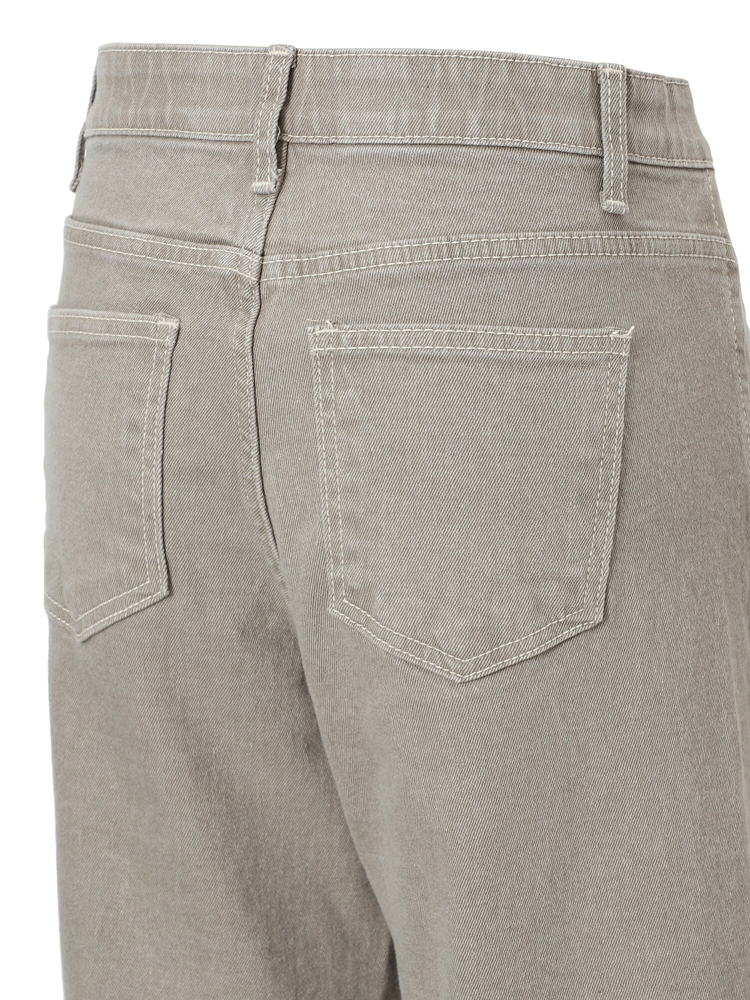 워싱 히든 밴딩 세미 와이드 데님 팬츠 (TAUPE GREY)