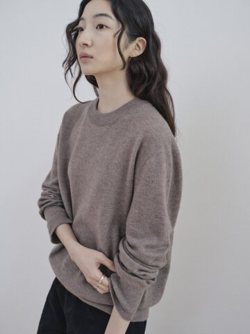 [단독] Superfine Merino Wholegarment Crewneck Knit_MOCHA MOUSSE