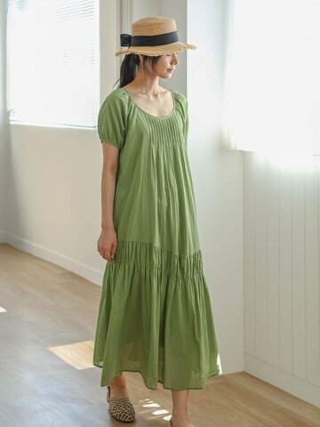 LS_Flowy tiered maxi dress