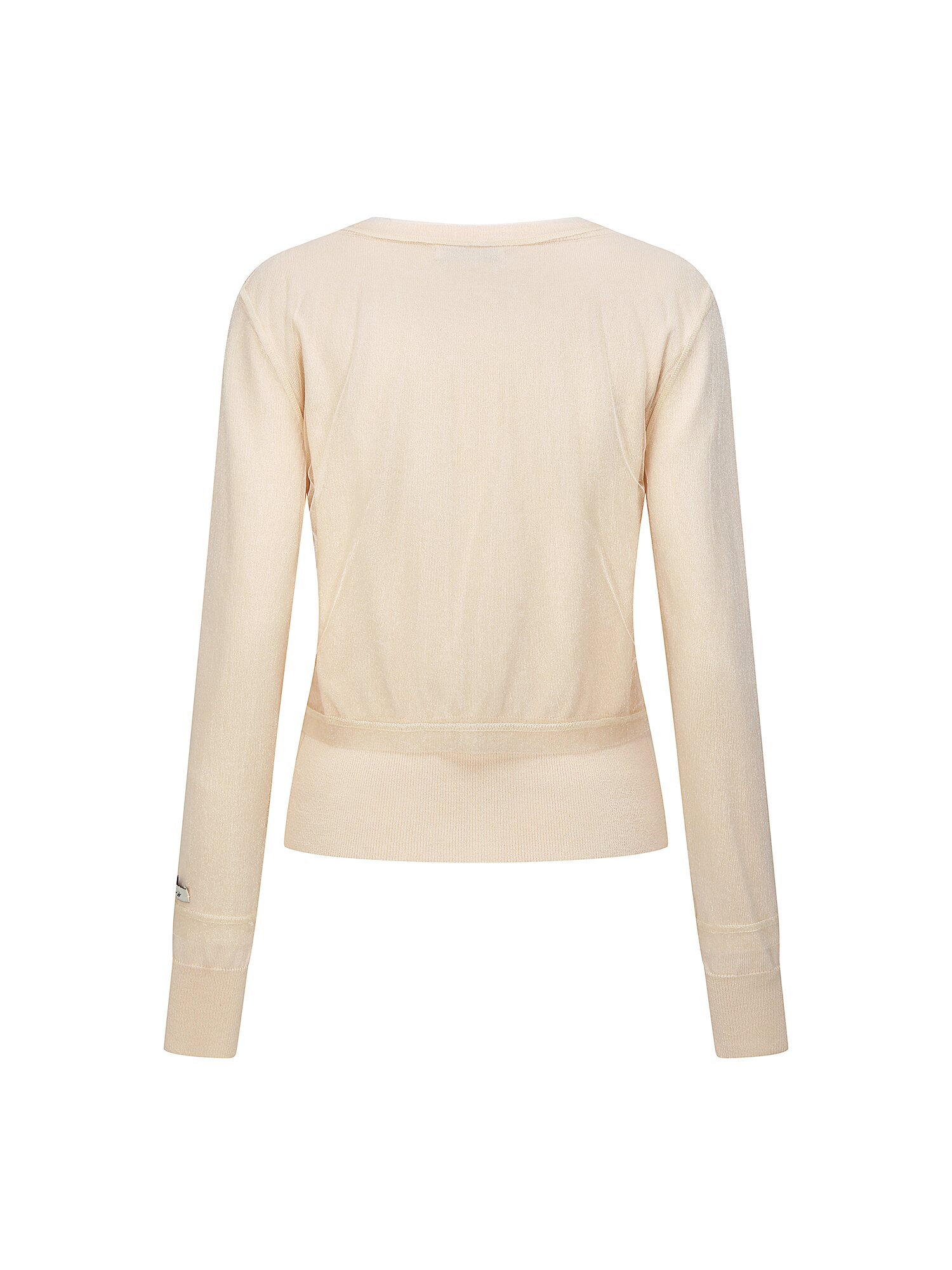 메시 레이어 라운드넥 가디건 (BEIGE)