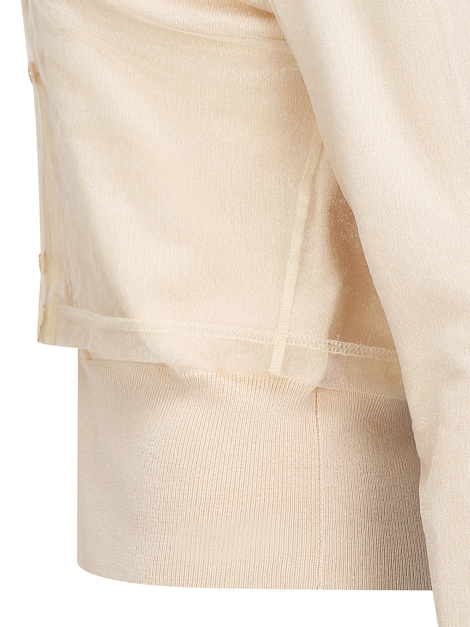 메시 레이어 라운드넥 가디건 (BEIGE)