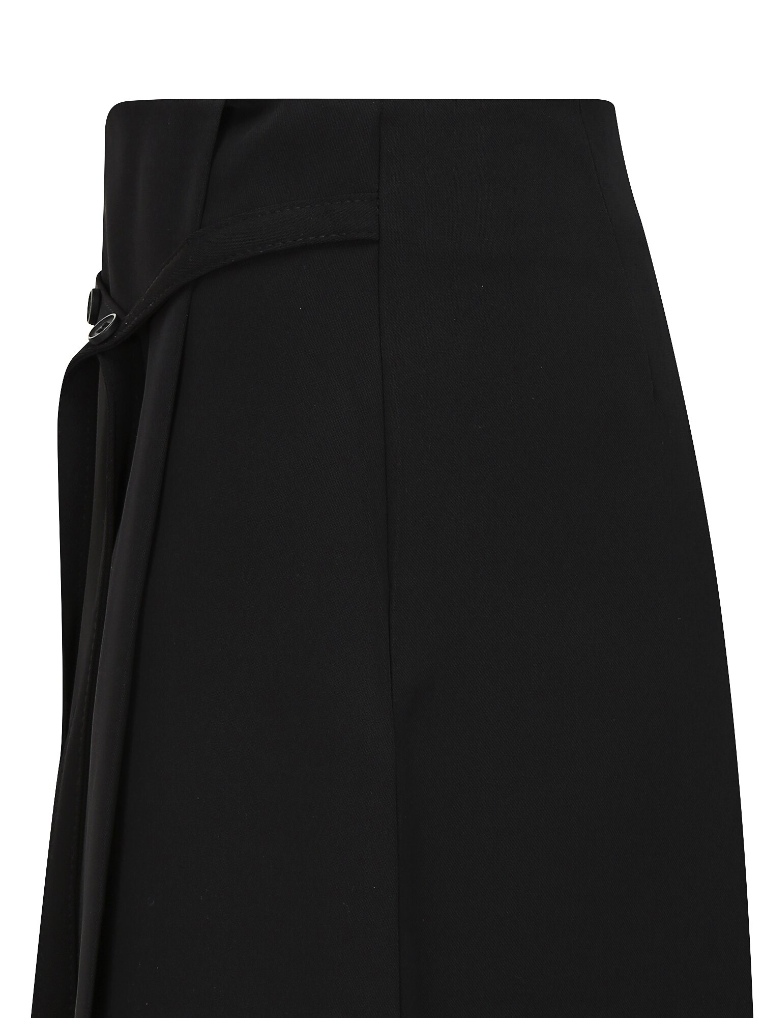 벨트 장식 랩 미니 스커트 (BLACK)