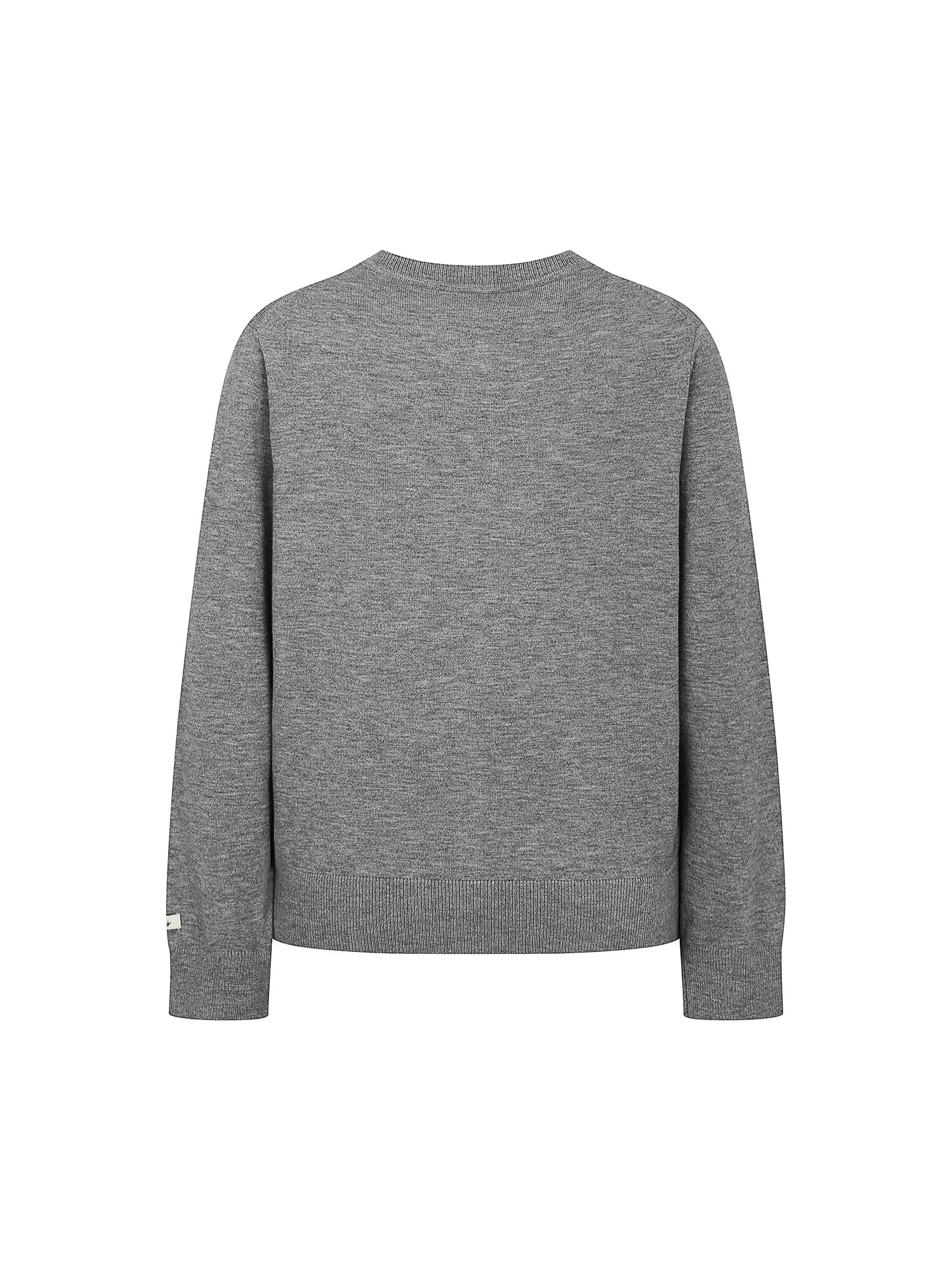 베이직 라운드넥 니트 가디건 (GREY)