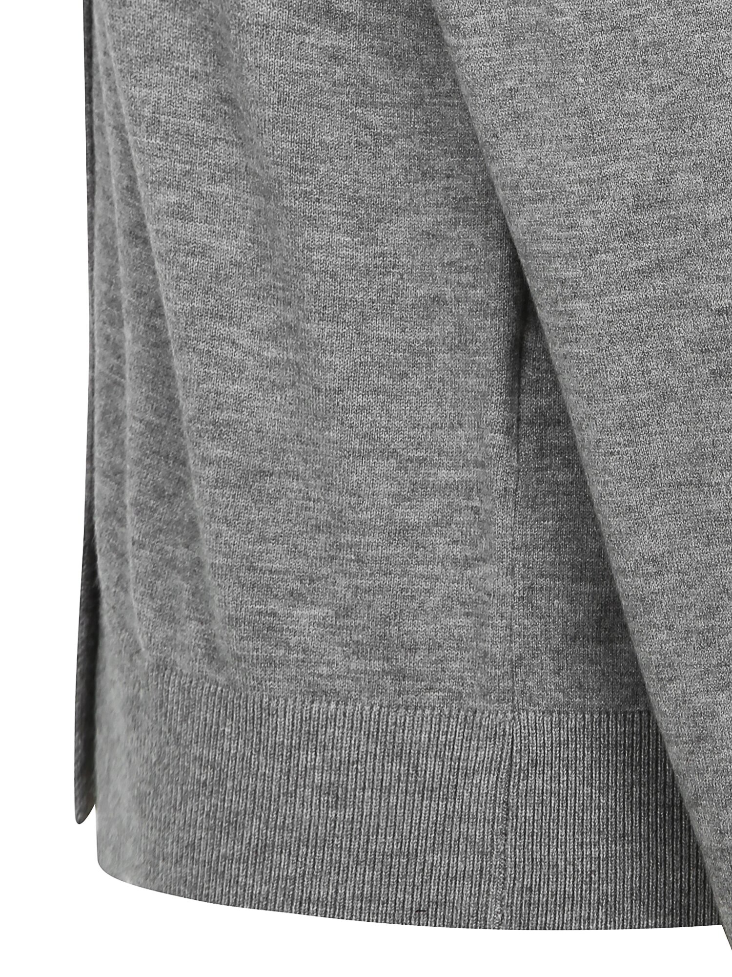 베이직 라운드넥 니트 가디건 (GREY)