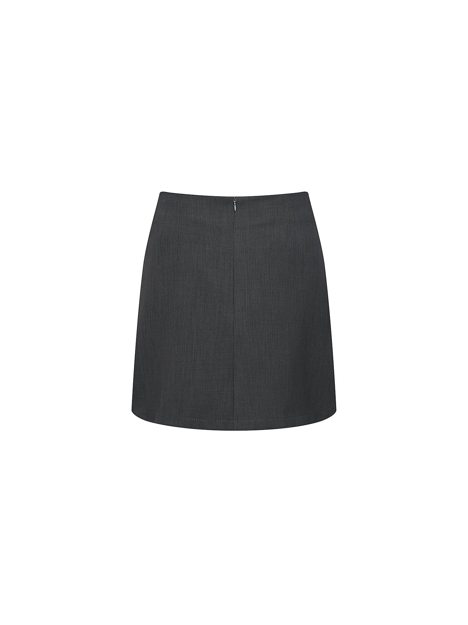 벨트 장식 랩 미니 스커트 (GREY)