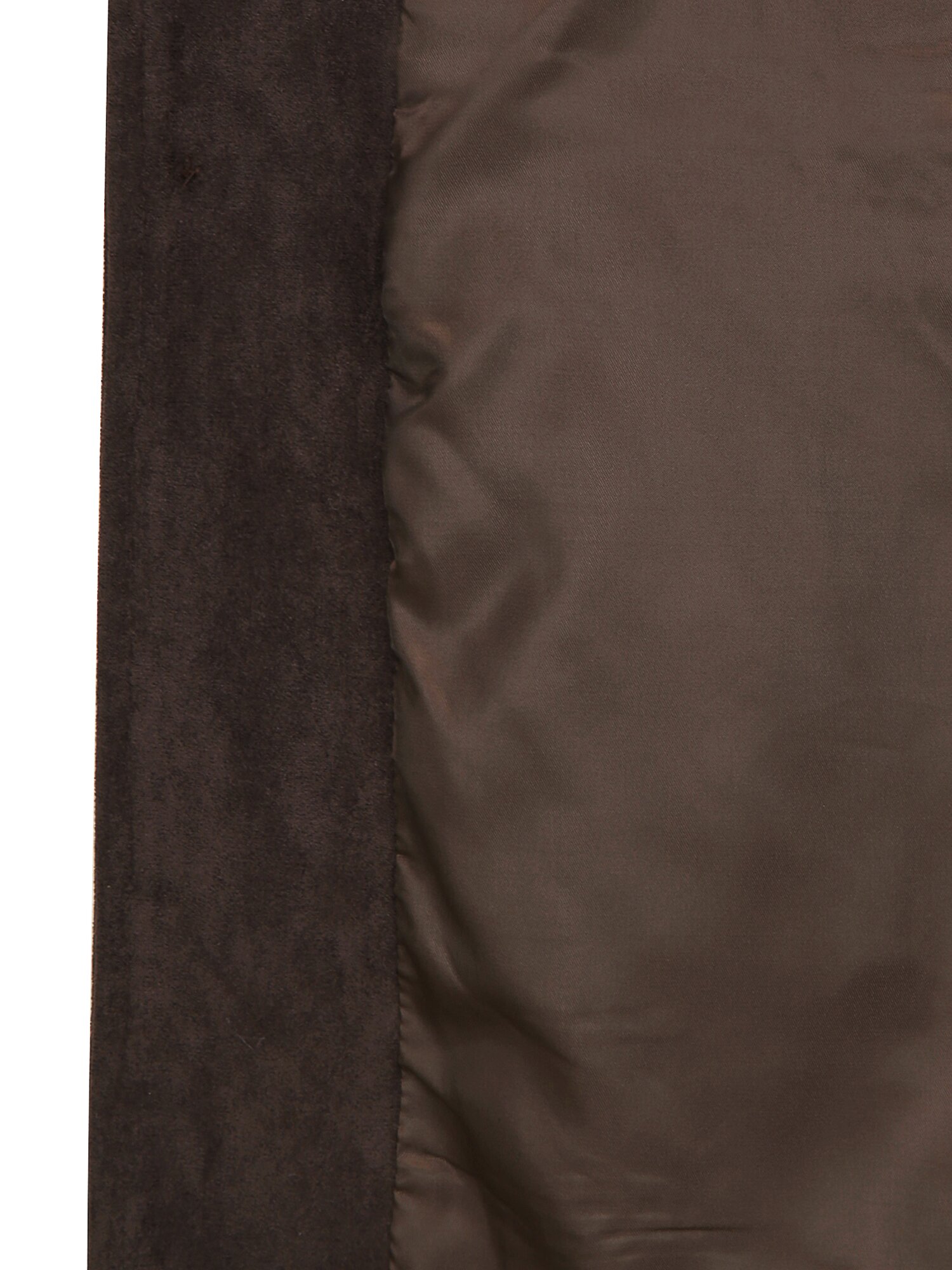 스웨이드 오픈 칼라 싱글 재킷 (DARK BROWN)