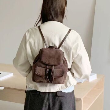 에브딘 스웨이드 미니 백팩(H22J491)