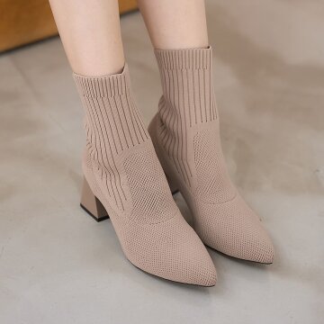 페오네 니트 앵클 부츠(H120J669)