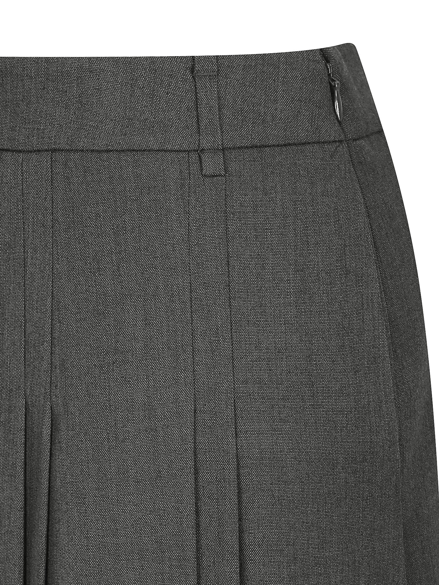 포멀 플리츠 미디 스커트 (DARK GREY)