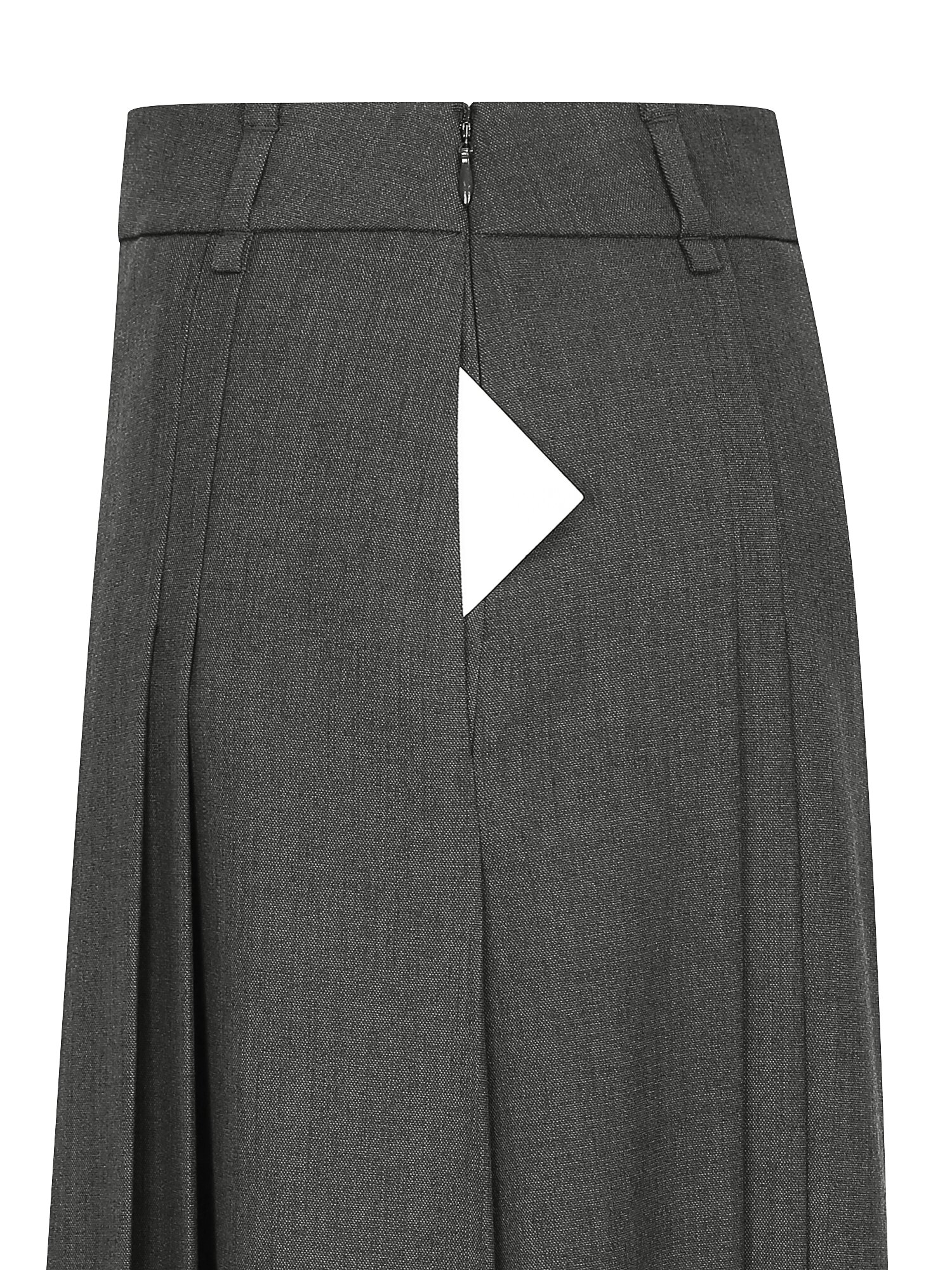 포멀 플리츠 미디 스커트 (DARK GREY)