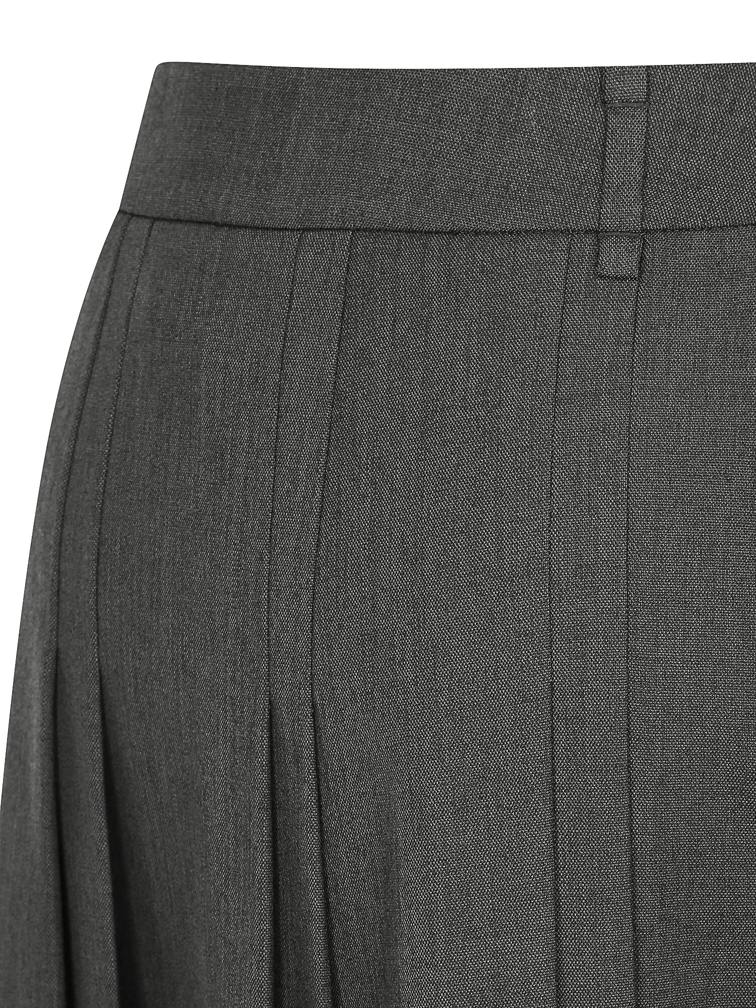 포멀 플리츠 미디 스커트 (DARK GREY)