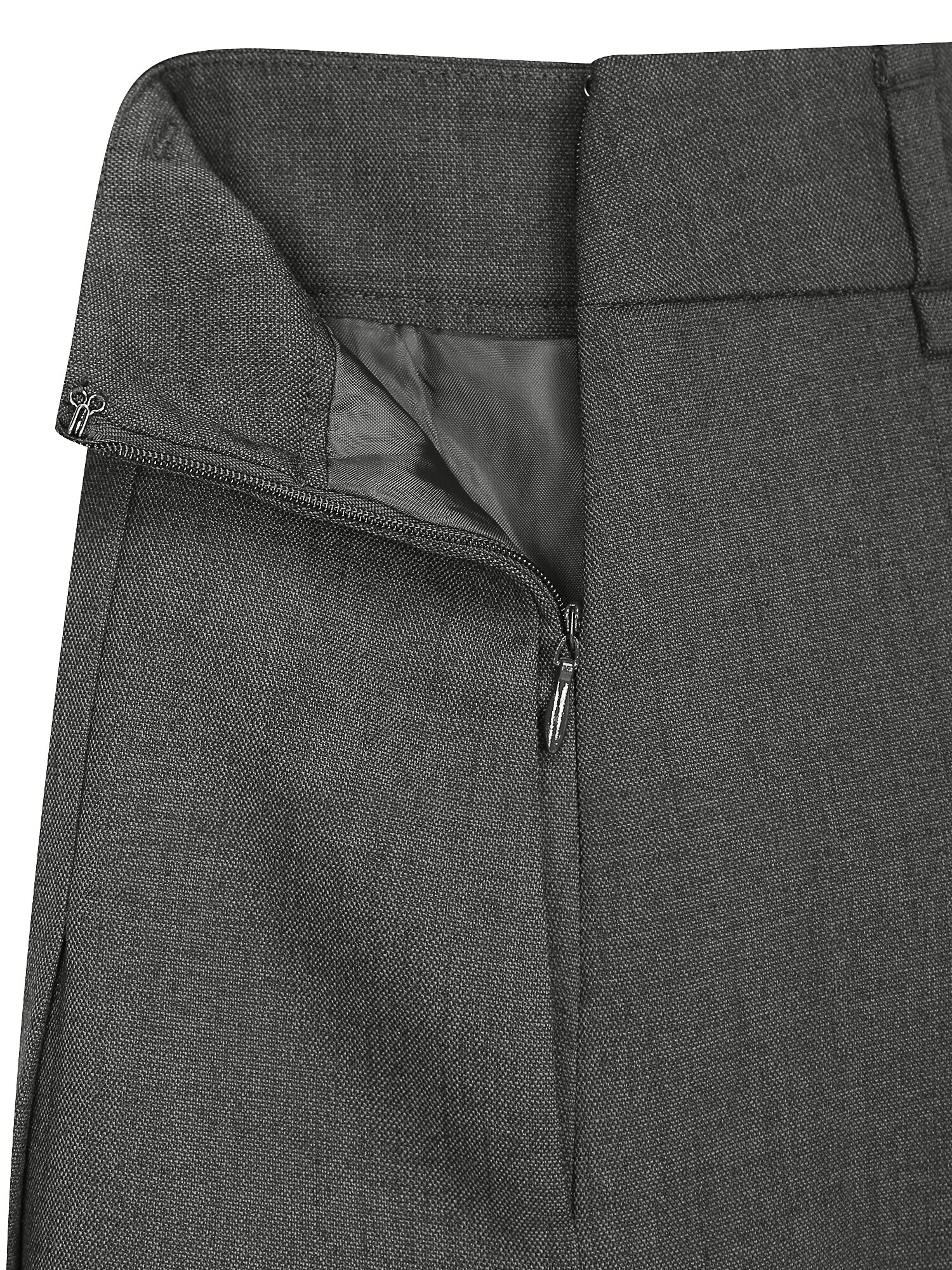 포멀 플리츠 미디 스커트 (DARK GREY)