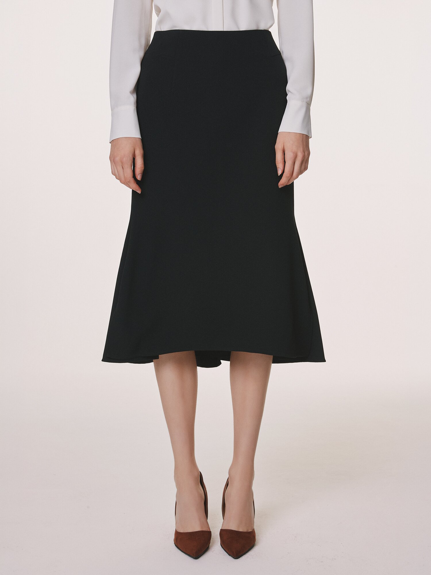 슬릿 포인트 머메이드 스커트 (BLACK)